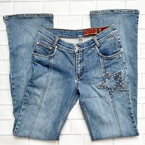 ✨HP✨ Lawman Vintage 90s Western Star Embellished Bootcut Jeans